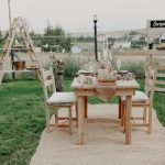 a backyard party setup